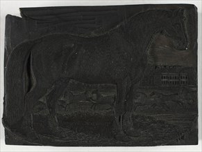 Woodblock for The Black Horse, from a General History of Quadrupeds, c. 1790.