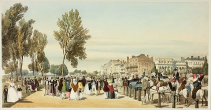 Hyde Park Near Crosvenor Gate, plate sixteen from Original Views of London as It Is, 1842.