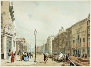 Piccadilly, Looking Towards the City, plate seventeen from Original Views of London as It Is, 1842.