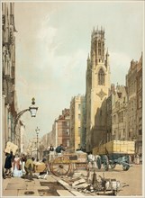 St. Dunstans Fleet Street, plate 23 from Original Views of London as It Is, 1842.