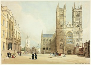 Westminster Abbey, Hospital and Company, plate seven from Original Views of London as It Is, 1842.