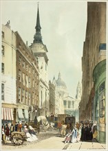 St. Paul's from Ludgate Hill, plate 24 from Original Views of London as It Is, 1842.