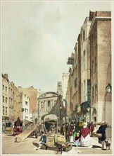 Temple Bar from The Strand, plate 22 from Original Views of London as It Is, 1842.