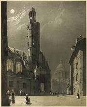 St. Etienne du Mont and the Pantheon, Paris, 1839.