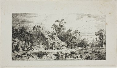 Landscape with Thatched Cottages, 1844.