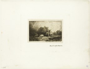 Landscape with Man on Horseback, Pigs and Cow, n.d.