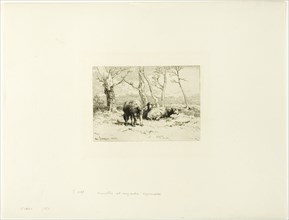 Sheep and Five Trees, 1868.