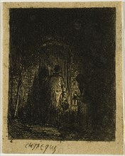 Man and Woman with Lanterns, n.d.