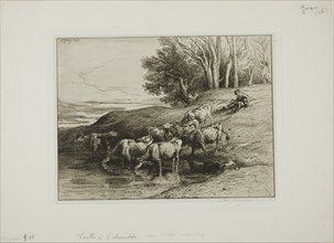 Cows at the Watering Place, 1850.