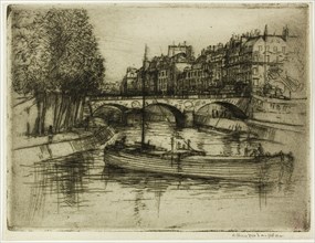 Le Pont St. Michel, Paris, 1900.