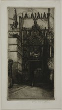 Portal of the Ducal Palace, Venice, 1899.