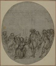 Study for a second edition, never published, of Colle's "La Partie de Chasse de Henri IV", Act III, Scene 13, before 1766.