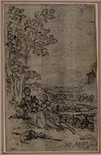 Study for Vignette in Fontanelle's (attr.) "Les Amours de Mirtil", Canto I, c. 1761.