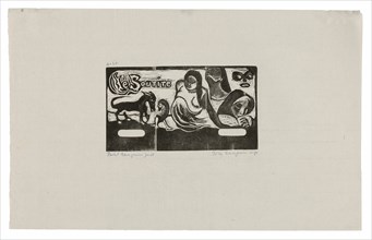 Three People, a Mask, a Fox and a Bird, headpiece forLe sourire, 1899, printed and published 1921.