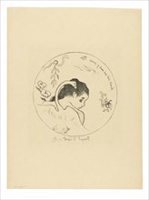 Projet d’assiette (Leda) (Design for a Plate [Leda]), frontispiece from the Volpini Suite, 1889, printed after 1911.