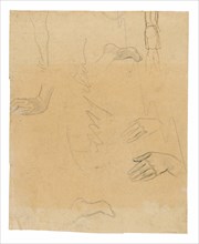 Sketches of Figures, Hands, and Feet (related to the painting Aha oe feii? [What! Are You Jealous?]), 1891/93.