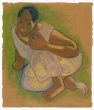 Crouching Tahitian Woman (related to the painting Nafea faa ipoipo [When Will You Marry?]), 1891/93.