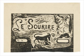 Fox, Busts of Two Women, and a Rabbit, headpiece for Le sourire, 1899/1900.