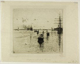 Lagune with Steamers and Gondolas, Venice, 1885.