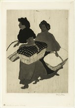 Laundresses Carrying Back Their Work, 1898.