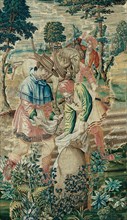October from The Medallion Months, Flanders, 1525/50. Circle of Bernard Van Orley. Detail from a larger artwork.