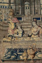 The Feast, from The Story of Artemisia, France, 1607/30. Woven at the Manufacture du Faubourg Saint-Marcel, Paris, after a design by Antoine Caron. Detail from a larger artwork.