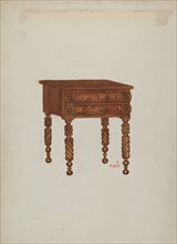 Mahogany Stand with Two Drawers, 1935/1942.