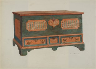 Pa. German Chest, c. 1940. (Note: dated 1769).