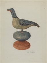Pa. German Carved Bird, c. 1940.