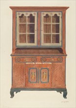 Painted Cabinet, c. 1939. (Note: Name Rebeca Braun, dated 1828).