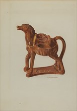 Pa. German Ceramic Horse, c. 1938.