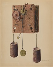 Mechanism of Eli Terry Clock, 1940.