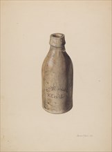 Stoneware Beer Bottle, 1941. (note, Grisbaum & Kehrein on the bottle).