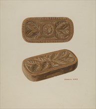 Carved Pinewood Mold, c. 1939.