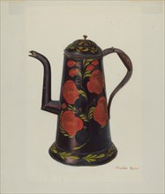 Toleware Teapot, c. 1939.