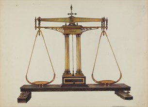 Scales for Weighing Gold, c. 1940.