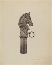 Horse Head Hitching Post, 1935/1942.