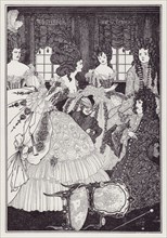 The Battle of the Beaux and the Belles, 1895-1896. Creator: Aubrey Beardsley.