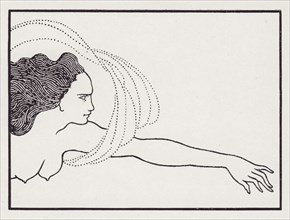 Flosshilde, from The Savoy No. 8, 1896. Creator: Aubrey Beardsley.