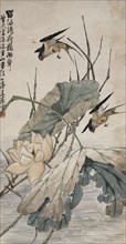 Listening to Rain After the Lotus Has Withered, 1938. Creator: Wang Yiting.