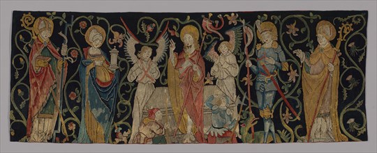 Altar Frontal depicting The Resurrection with Four Saints, Germany, late-15th century. Creator: Unknown.