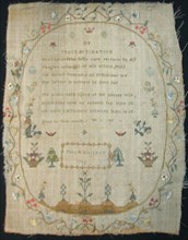 Sampler, United States, 1796. Creator: Mary M Wallace.