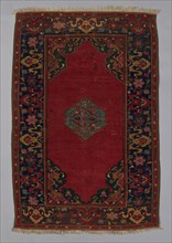 Carpet (Ushak double-ended prayer rug), Romania, 17th century. Creator: Unknown.