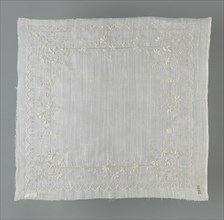 Handkerchief, Switzerland, 1892/1900. Creator: Unknown.