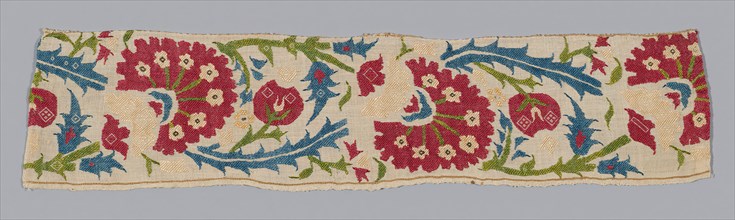 Fragment from a cover or wall hanging, Turkey, 1600-1750. Creator: Unknown.