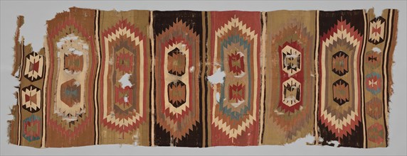 Kilim with Six Double-Niches, Central Anatolian Region, early 19th century. Creator: Unknown.