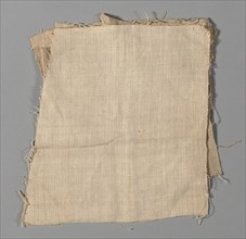 Handwoven Linen Samples (5), United States, Early 19th century. Creator: Unknown.