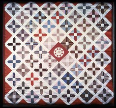 Bedcover (Friendship Quilt) (Unfinished), United States, 1848. Creator: Unknown.