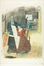 Cover for the portfolio, The Painters-Lithographers (Les Peintres Lithographes), 1892. Creator: Alexandre Lunois.