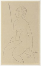 Seated Nude, 1918. Creator: Amadeo Modigliani.